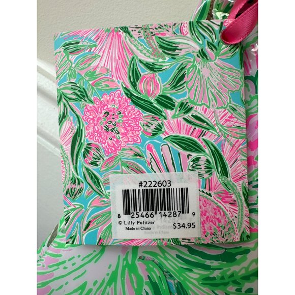 Lilly Pulitzer New Beach Day Pouch w/ Inside Pouch, Drink Holder, Towel Clips - Picture 3 of 15